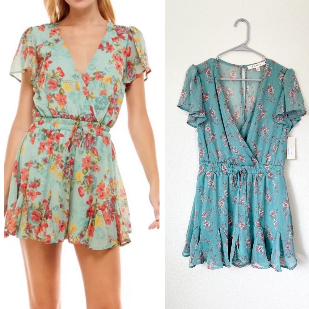 Row A Floral Romper
